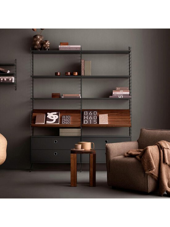 String Furniture - String System -hyllysetti 3 kpl tummanharmaa - GREY | Stockmann - photo 2