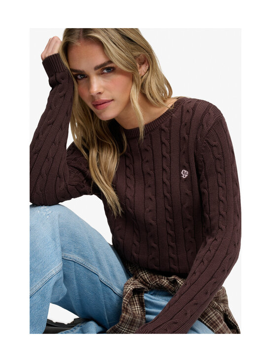Superdry - Essentials-palmikkoneule - 8TP CHESTNUT BROWN | Stockmann - photo 3