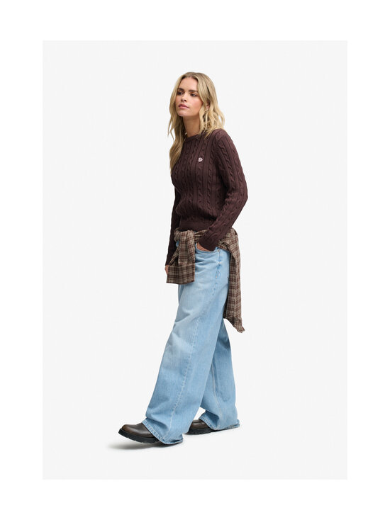 Superdry - Essentials-palmikkoneule - 8TP CHESTNUT BROWN | Stockmann - photo 4