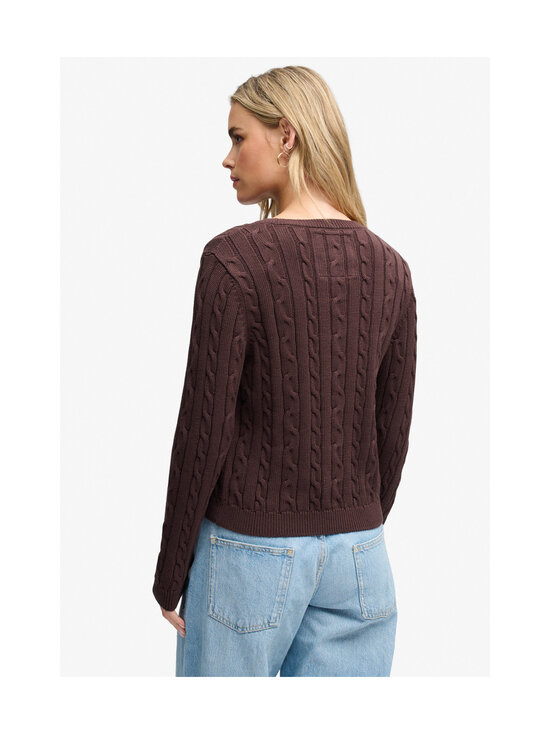 Superdry - Essentials-palmikkoneule - 8TP CHESTNUT BROWN | Stockmann - photo 5