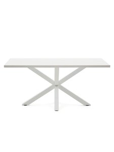 Kave Home - Argo-ruokapöytä valkoinen melamiini / valkoinen 160 x 100 cm - WHITE | Stockmann