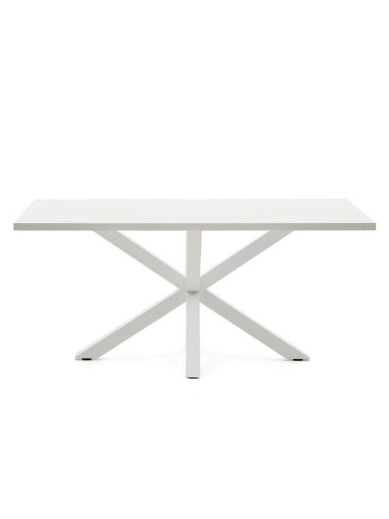 Kave Home - Argo-ruokapöytä valkoinen melamiini / valkoinen 160 x 100 cm - WHITE | Stockmann - photo 1