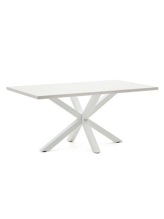 Kave Home - Argo-ruokapöytä valkoinen melamiini / valkoinen 160 x 100 cm - WHITE | Stockmann - photo 2