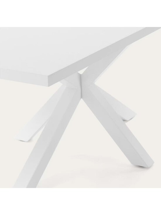 Kave Home - Argo-ruokapöytä valkoinen melamiini / valkoinen 160 x 100 cm - WHITE | Stockmann - photo 4