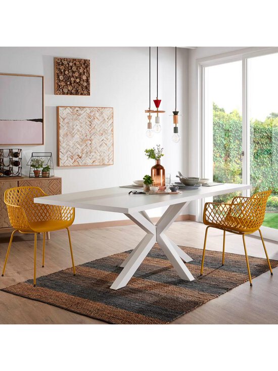 Kave Home - Argo-ruokapöytä valkoinen melamiini / valkoinen 160 x 100 cm - WHITE | Stockmann - photo 5