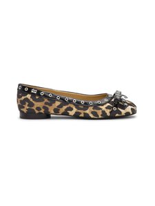 Ganni - Eyelets Bow -ballerinat - 842 LEOPARD PRINT | Stockmann