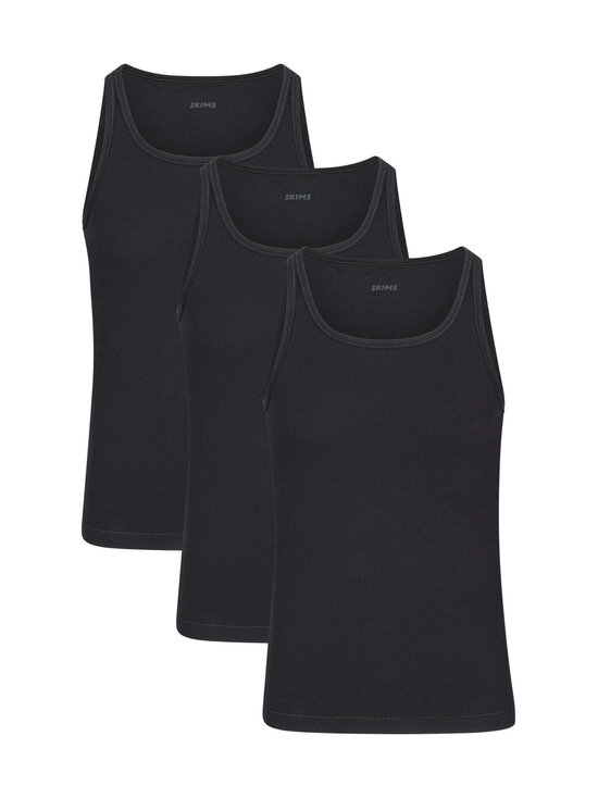 SKIMS - Cotton Rib -hihaton aluspaita 3-pack - ONYX | Stockmann - photo 1