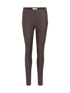 Object - ObjBelle Mid Waist Coated -leggingsit - SEAL BROWN | Stockmann