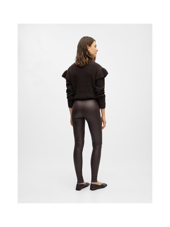 Object - ObjBelle Mid Waist Coated -leggingsit - SEAL BROWN | Stockmann - photo 3