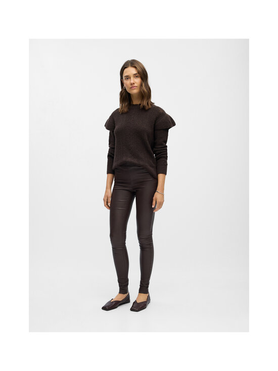 Object - ObjBelle Mid Waist Coated -leggingsit - SEAL BROWN | Stockmann - photo 4