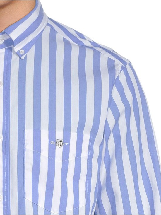 GANT - Regular Classic Poplin Stripe -kauluspaita - 419 PERFECT BLUE - photo 4 GANT - Regular Classic Poplin Stripe -kauluspaita - 419 PERFECT BLUE | Stockmann - photo 4