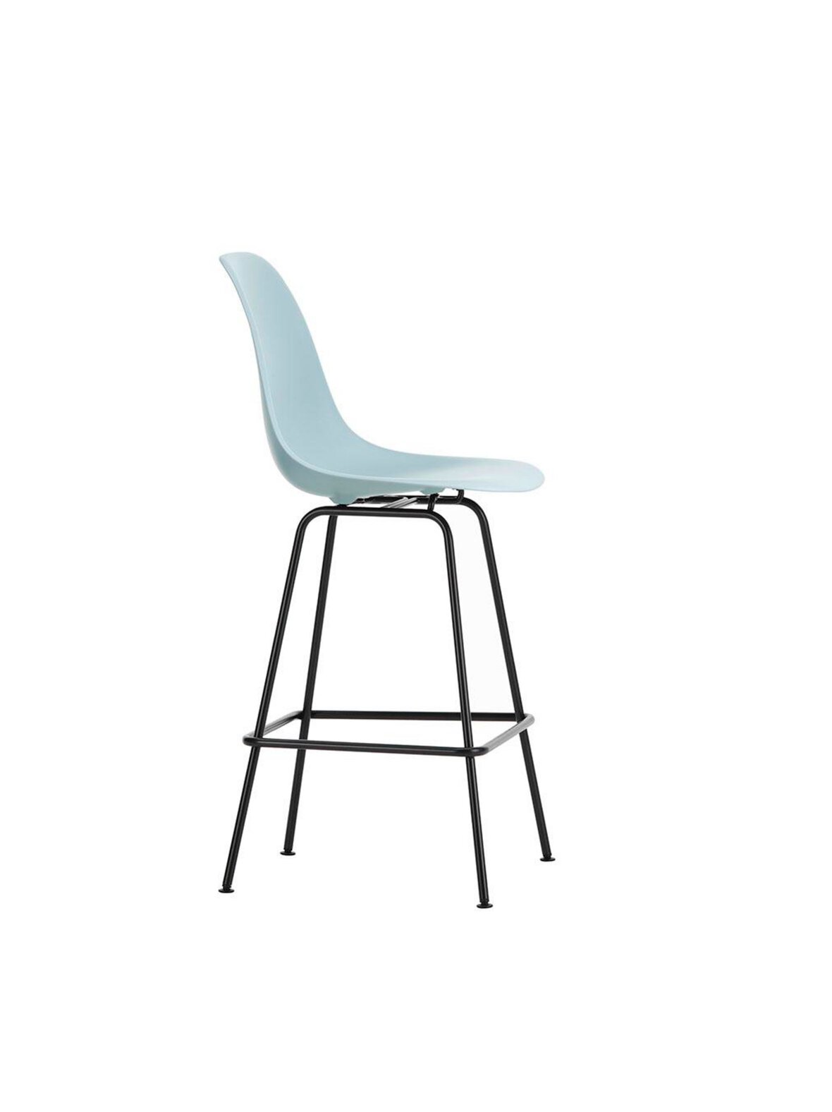 Eames re -baarituoli ice grey/musta medium