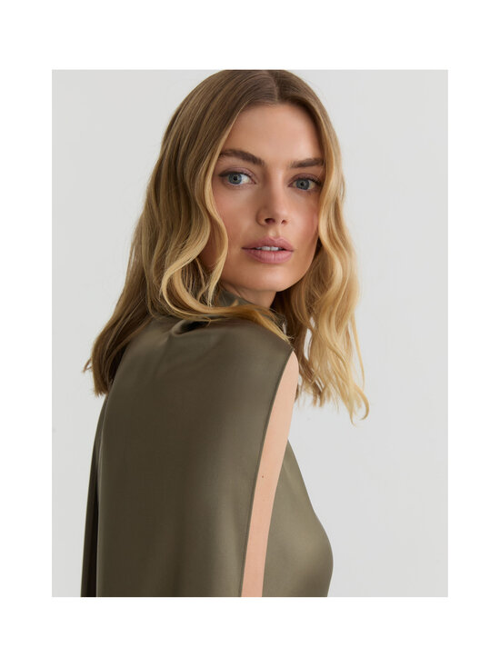 Reiss - Fae Satin Cape Maxi -mekko - 35 KHAKI GREEN | Stockmann - photo 2