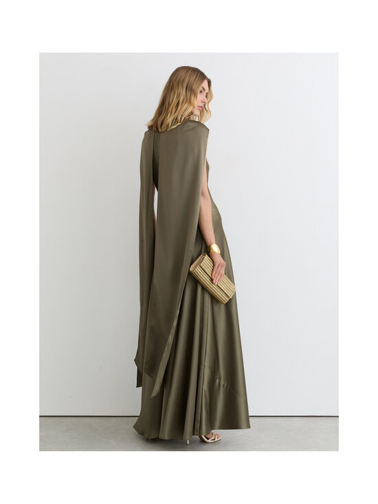 Reiss - Fae Satin Cape Maxi -mekko - 35 KHAKI GREEN | Stockmann - photo 4