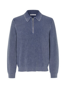 Samsoe Samsoe - Saearl Half Zip -pikeeneule - 194028TCX INSIGNIA BLUE | Stockmann