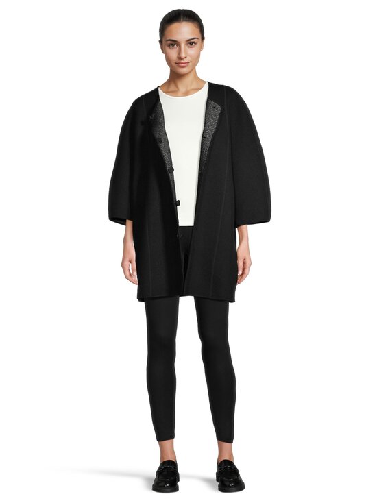 Emporio Armani - Viittamallinen villakangastakki - FC011 BLACK FANCY | Stockmann - photo 4