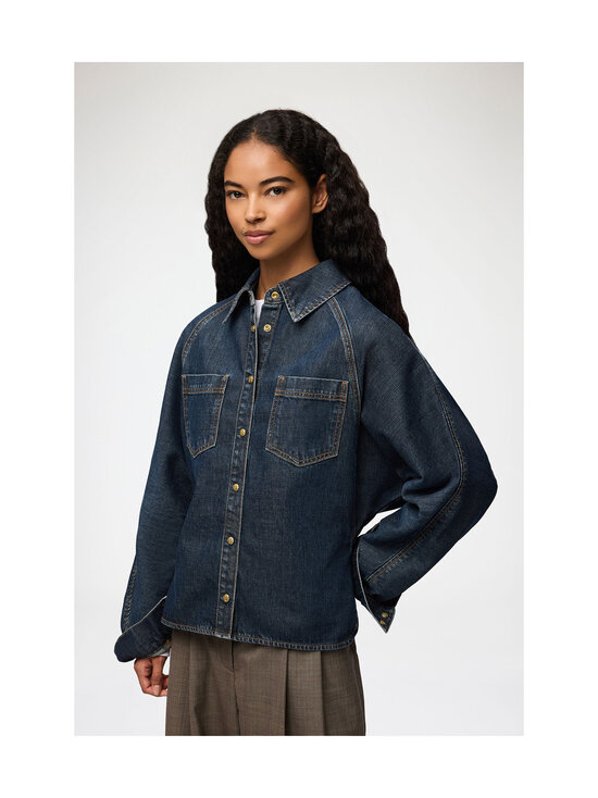 Ganni - Slub Mix Batwing -farkkupaita - NULL DARK BLUE VINTAGE | Stockmann - photo 3