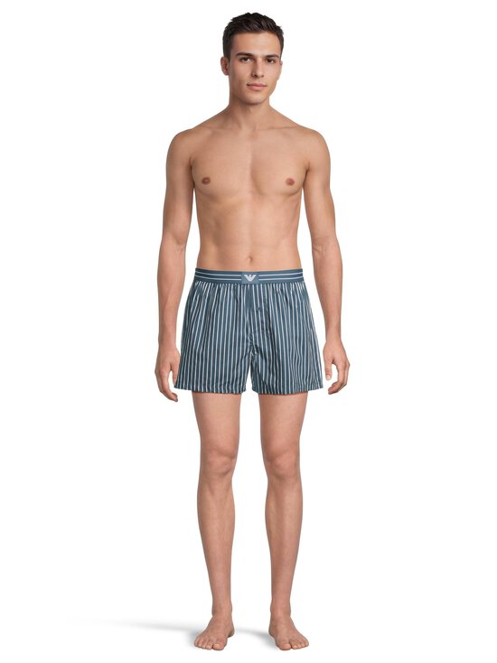 Emporio Armani - Woven Boxer -alushousut 2 -pack - MB522 S.STR.AQUA/B.STR.ORION | Stockmann - photo 5
