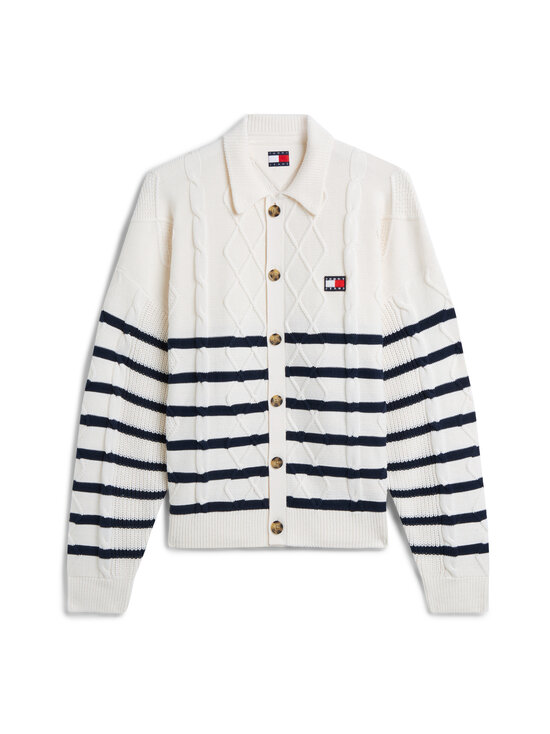 Tommy Jeans - Kardigan Stripe Cable - YBH ANCIENT WHITE STRIPE | Stockmann - photo 1