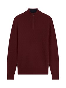 Ted Baker London - Jeremee Half Zip -neulepaita - MAROON | Stockmann