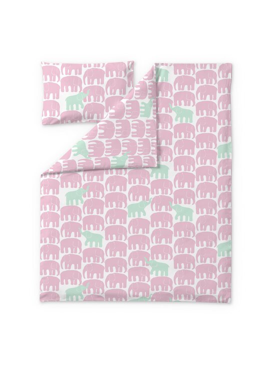 Finlayson - Elefantti Vapaa -pussilakanasetti - PINK/MINT | Stockmann - photo 1