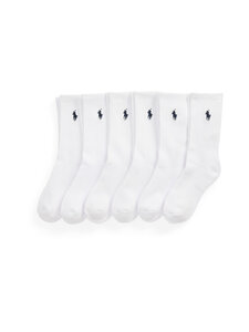 Polo Ralph Lauren - Crew-sukat 6-pack - WHITE | Stockmann