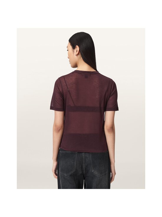 Allsaints - Athea Sheer t-paita - BURGUNDY RED | Stockmann - photo 3