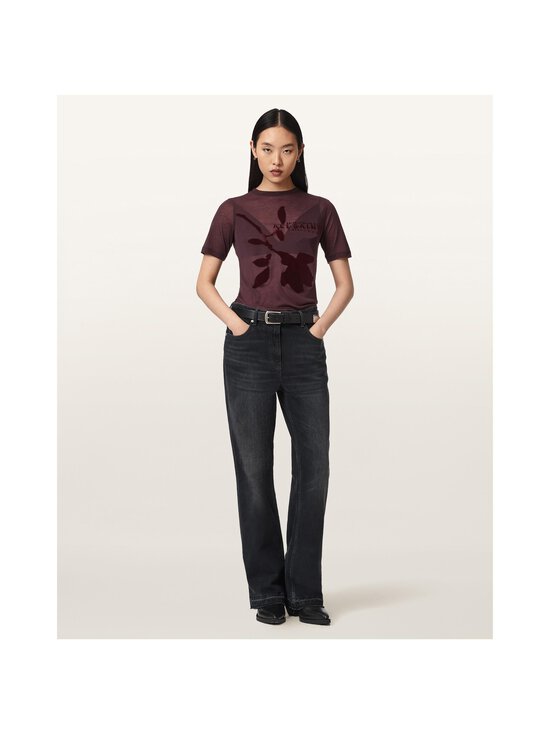 Allsaints - Athea Sheer t-paita - BURGUNDY RED | Stockmann - photo 5