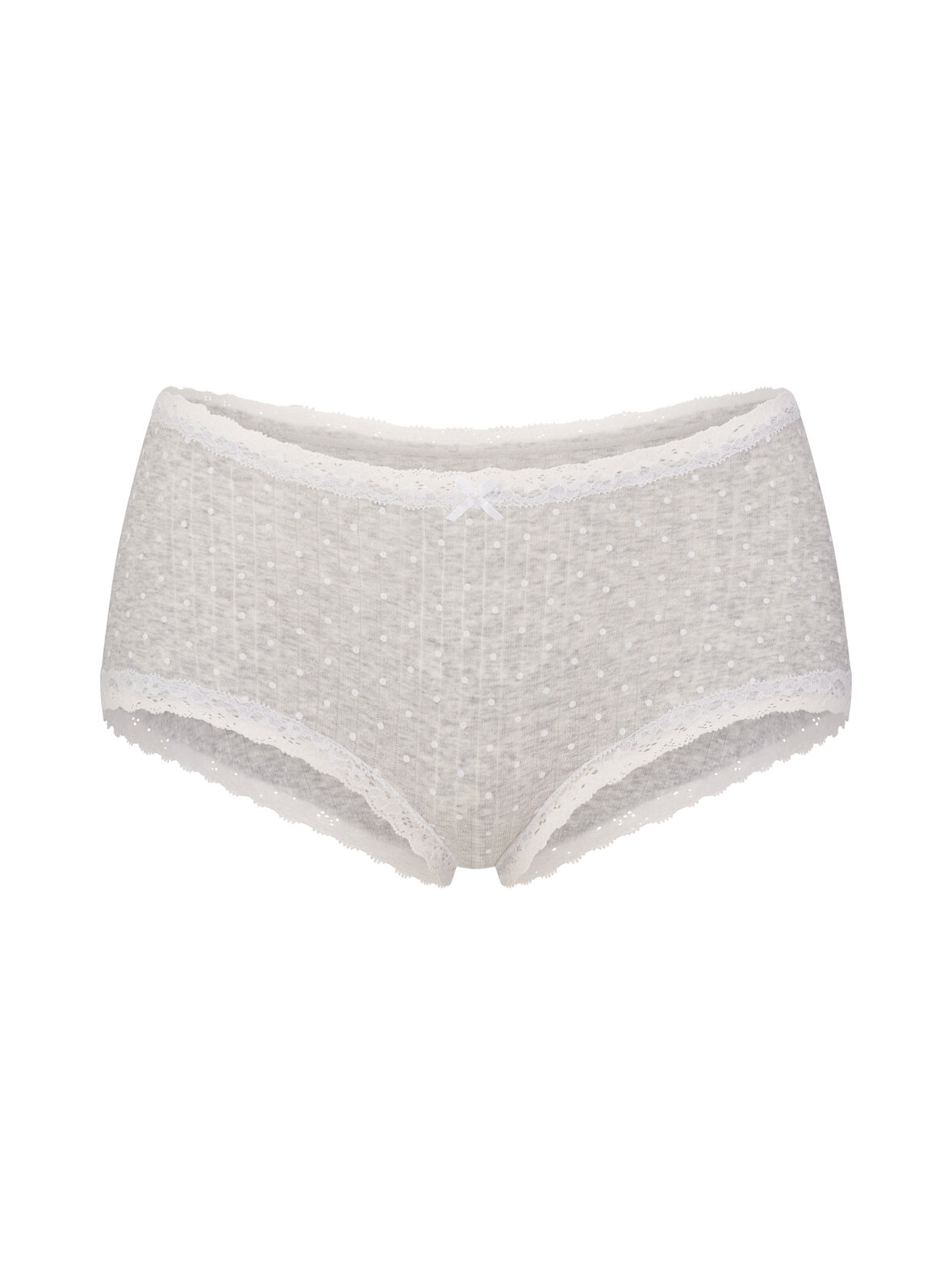 Lightweight Cotton Pointelle -pitsikoristeiset shortsialushousut
