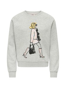 KIDS ONLY - KogLabinet-collegepaita - LIGHT GREY MELANGE PRINT:WALK | Stockmann