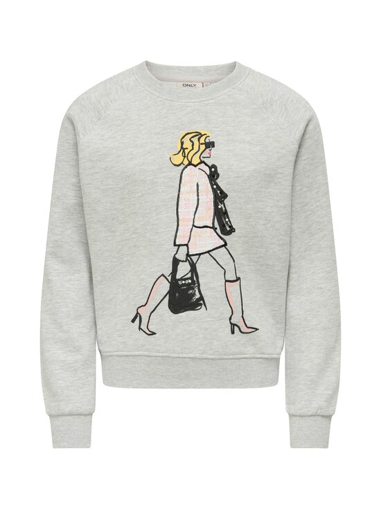 KIDS ONLY - KogLabinet-collegepaita - LIGHT GREY MELANGE PRINT:WALK | Stockmann - photo 1