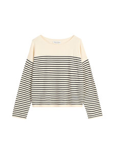 Marc O'Polo - Svītrains džemperis ar platu kakla izgriezumu - J46 STRIPED / RAW CREAM | Stockmann