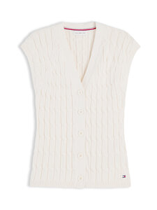 Tommy Hilfiger - Cable adīta veste - Z00 IVORY PETAL | Stockmann