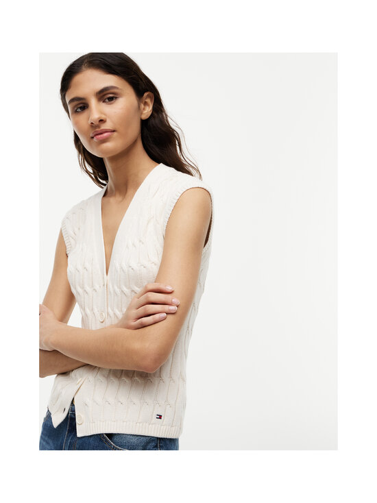 Tommy Hilfiger - Cable adīta veste - Z00 IVORY PETAL | Stockmann - photo 5