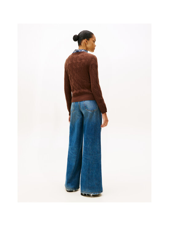 Tommy Hilfiger - Soft Wool -palmikkoneule - GV0 LEGACY BROWN | Stockmann - photo 4