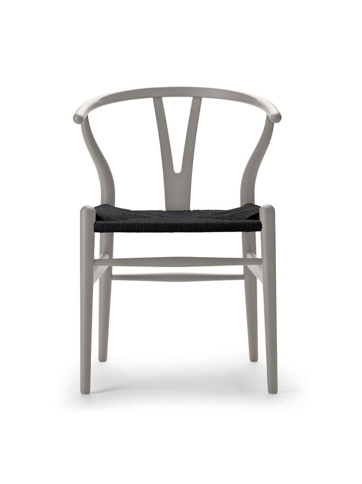 CH24 Wishbone -tuoli musta istuin soft silver