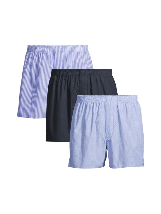 Cap Horn loungewear - Bredas bokseršorti 3-gab. - COMBO 1. LT.BLUE CHAMBRAY DOT, DK.BLUE POPLIN, BLUE STRIPE | Stockmann - photo 1