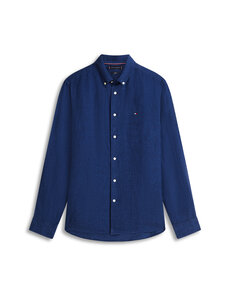 Tommy Hilfiger - Linane triiksärk Pigment Dyed Regular Fit - DCC CARBON NAVY | Stockmann