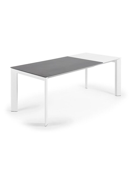 Kave Home - Axis- jatkettava ruokapöytä keraaminen/valkoinen 90 x 160/220 cm - GREY | Stockmann - photo 2