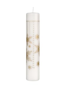 Duni - Pillar Snowstars -joulukalenterikynttilä - WHITE | Stockmann