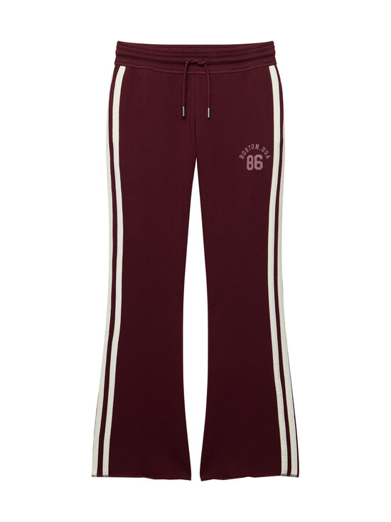 Superdry - Athletic Essential Stripe Flare -collegehousut - 1KD PORT RED | Stockmann - photo 1