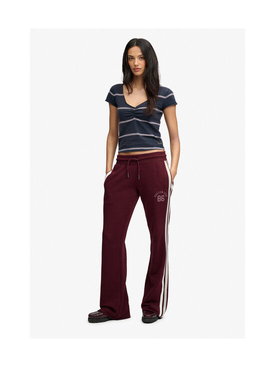 Superdry - Athletic Essential Stripe Flare -collegehousut - 1KD PORT RED | Stockmann - photo 2