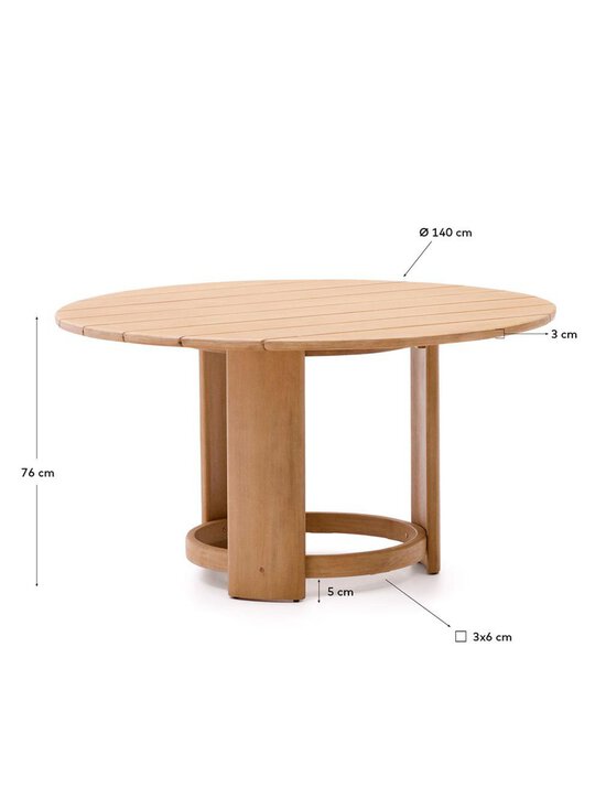 Kave Home - Xoriguer-ruokapöytä - LUONNONVÄRINEN - photo 2 Kave Home - Xoriguer-ruokapöytä - LUONNONVÄRINEN | Stockmann - photo 2