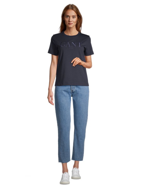 GANT - Regular Tonal Graphic t-paita - 433 EVENING BLUE | Stockmann - photo 2