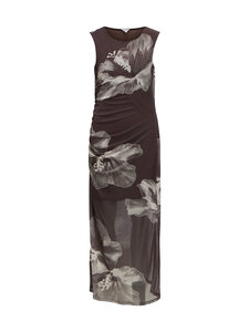 Object - ObShira Mesh Long -mekko - SEAL BROWN AOP:BIG FLOWER | Stockmann