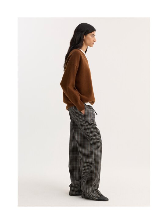 Róhe - Relaxed fit Checked -housut - 988_520 BLACK / BROWN CHECK | Stockmann - photo 4