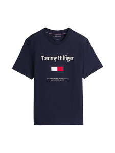Tommy Hilfiger - Embro Flag t-paita - DW5 DESERT SKY | Stockmann