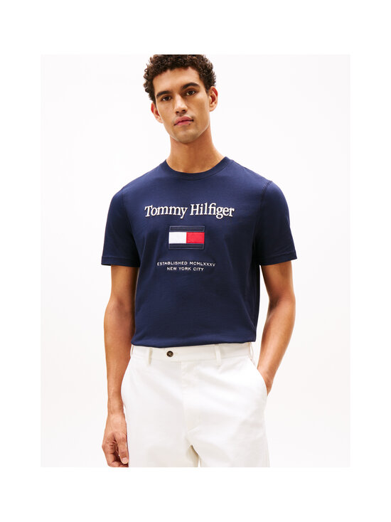 Tommy Hilfiger - Embro Flag t-paita - DW5 DESERT SKY | Stockmann - photo 2