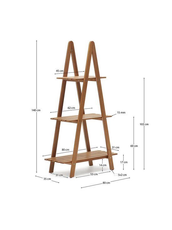 Kave Home - Victora-hylly akaasia 80 x 140 cm - BEIGE | Stockmann - photo 3