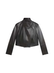 Ted Baker London - Riyoze Cropped Wrap Jacket -nahkatakki - BLACK | Stockmann